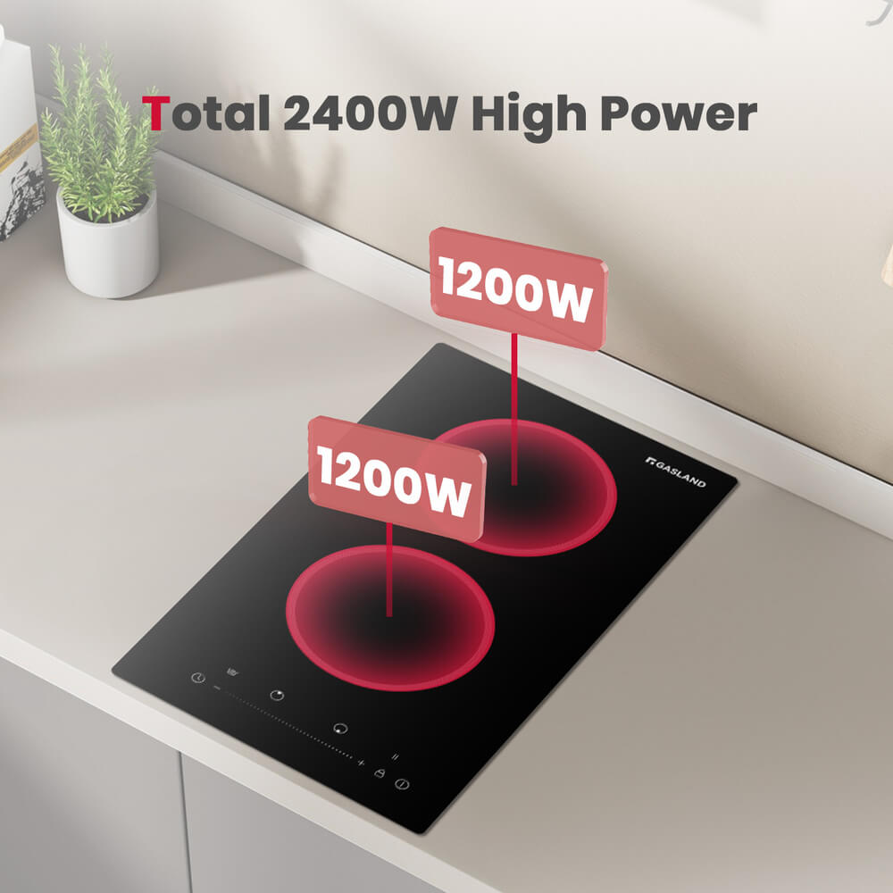 GASLAND 12" 2 Burner Slide Control Electric Cooktop for Hotel