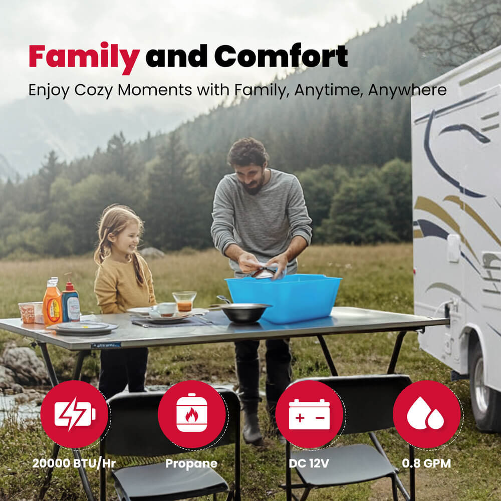 GASLAND GoShower 3Pro Portable Propane Tankless Water Heater With Pump