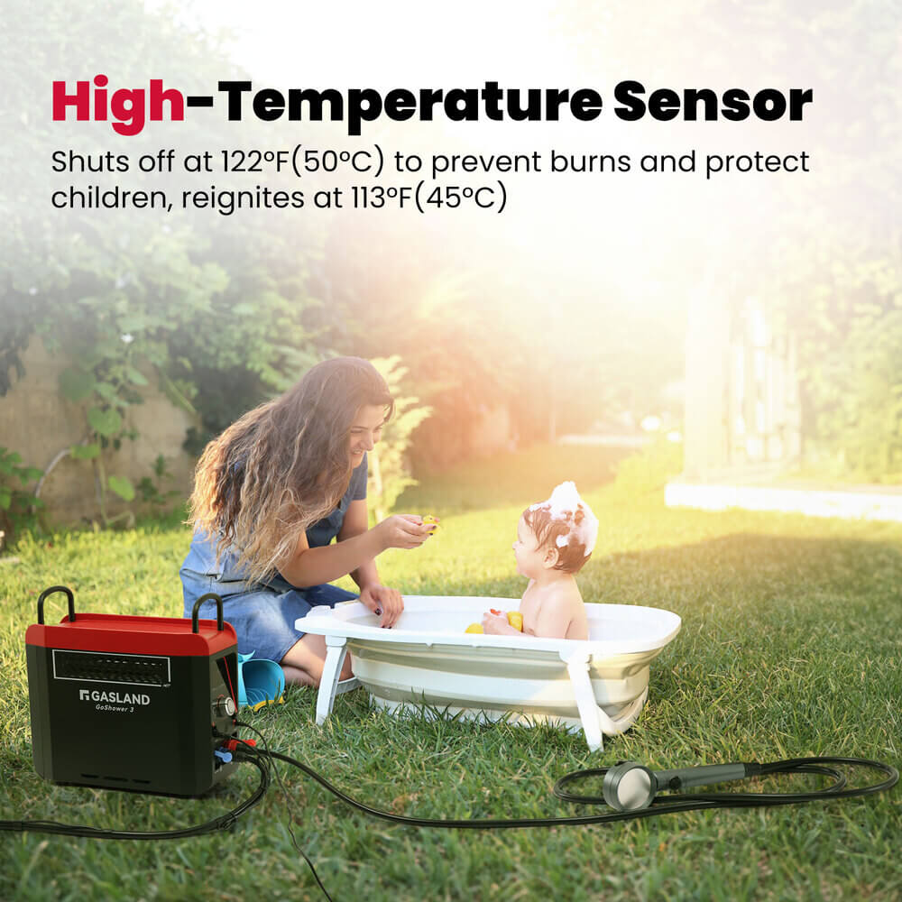 GASLAND GoShower 3Pro Portable Propane Tankless Water Heater With Pump