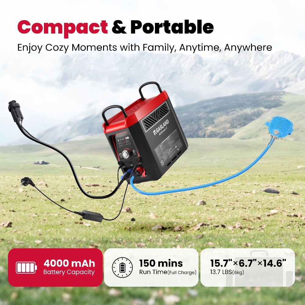 GASLAND GoShower 3Max Outdoor Portable Tankless Water Heater With Pump