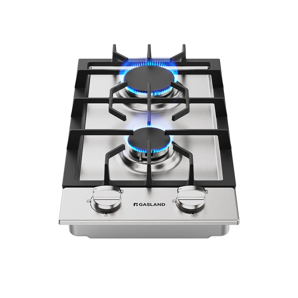GASLAND 12" 2 Burner Stainless Steel Gas Cooktop