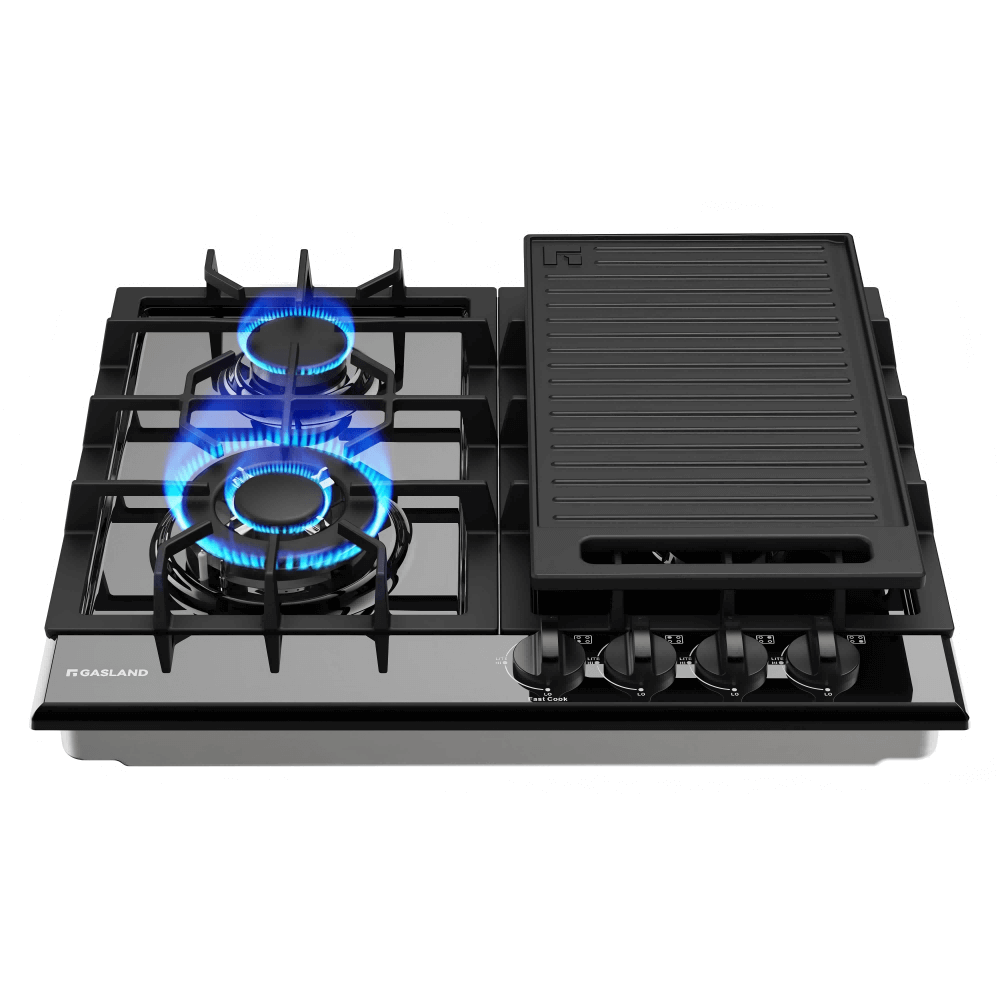 GASLAND 24" 4 Burner Black Enamel Gas Cooktop