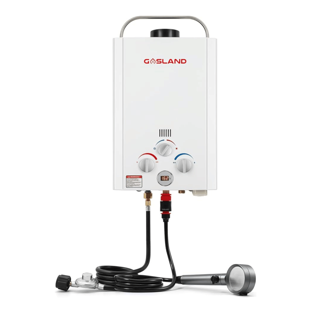 GASLAND Portable Propane Gas Camper Water Heater - 41,000 BTU 1.58GPM 6L Tankless Hot Water