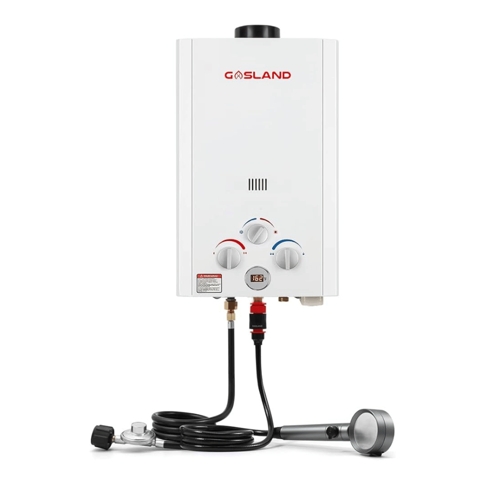 GASLAND Portable Digital Screen Tankless Propane Water Heater - 2.64GPM 10L 68,000BTU