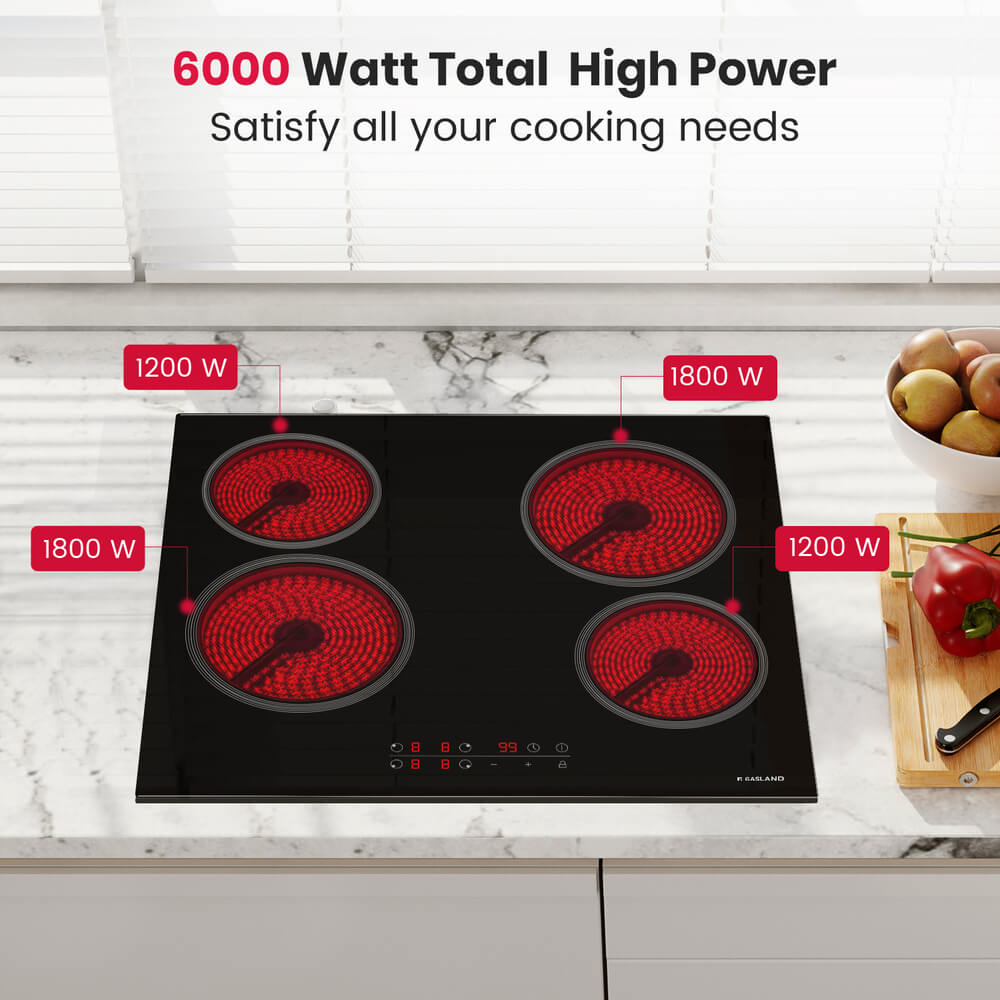 GASLAND 24" 4 Burner Touch Control Ceramic Electric Cooktop