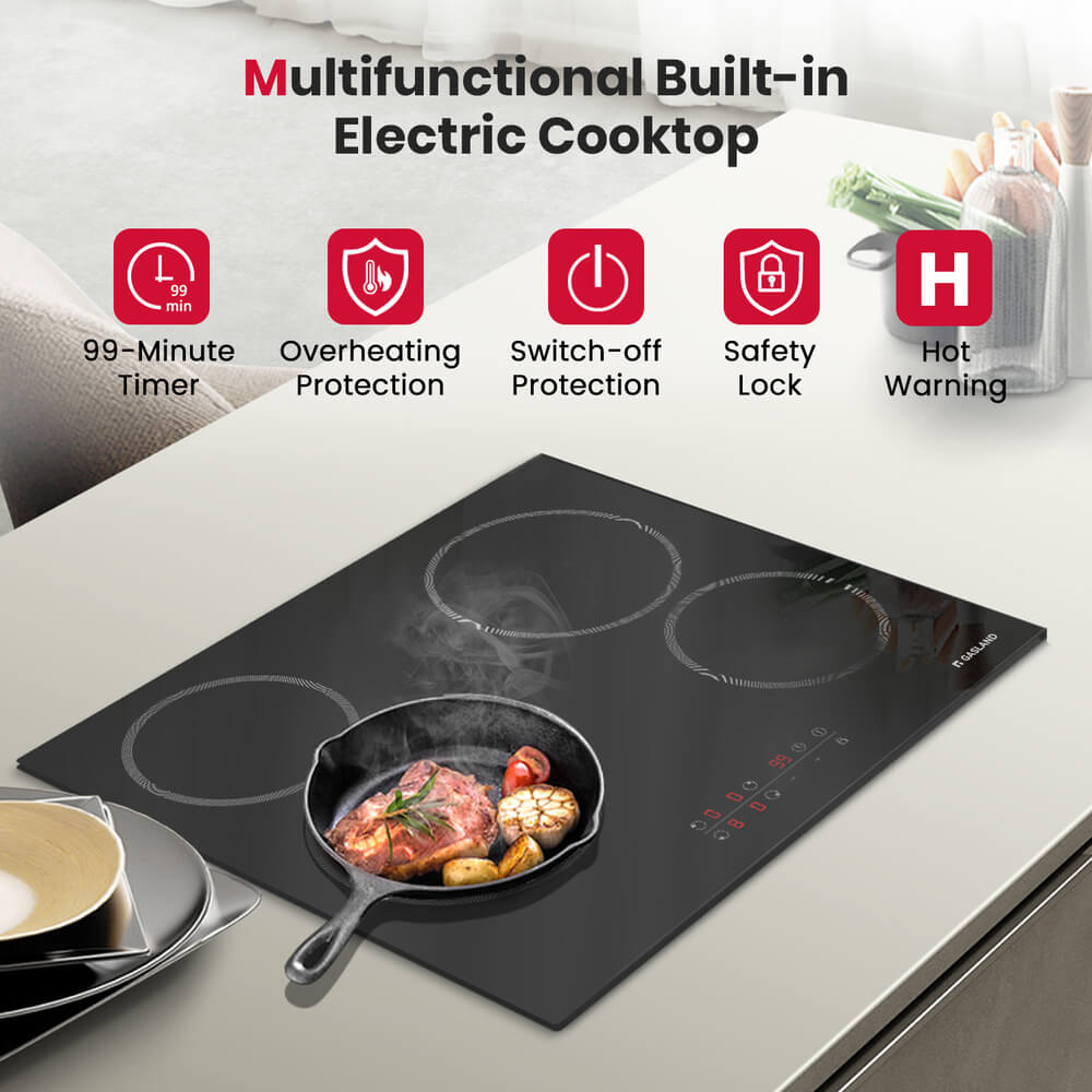 24" 4 Burner Touch Control Ceramic Electric Cooktop