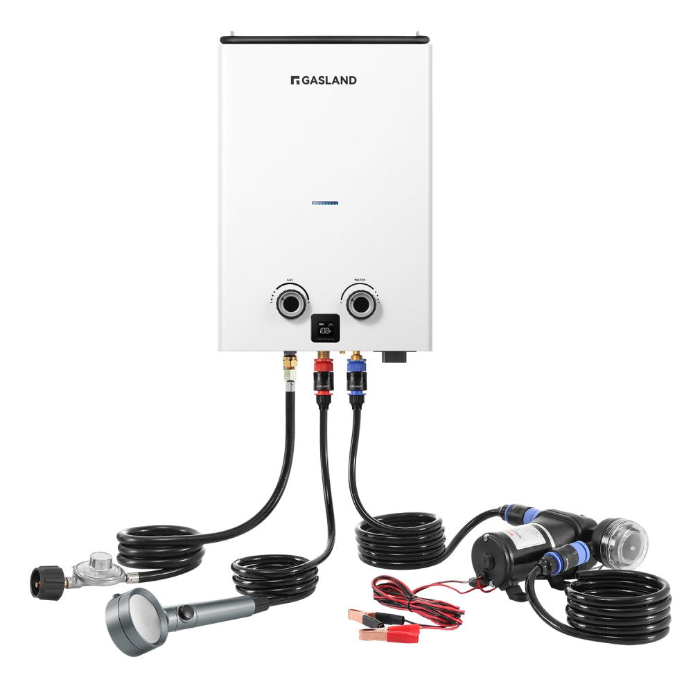 2.64GPM Portable Propane Tankless Camper Water Heater With Pump Kit