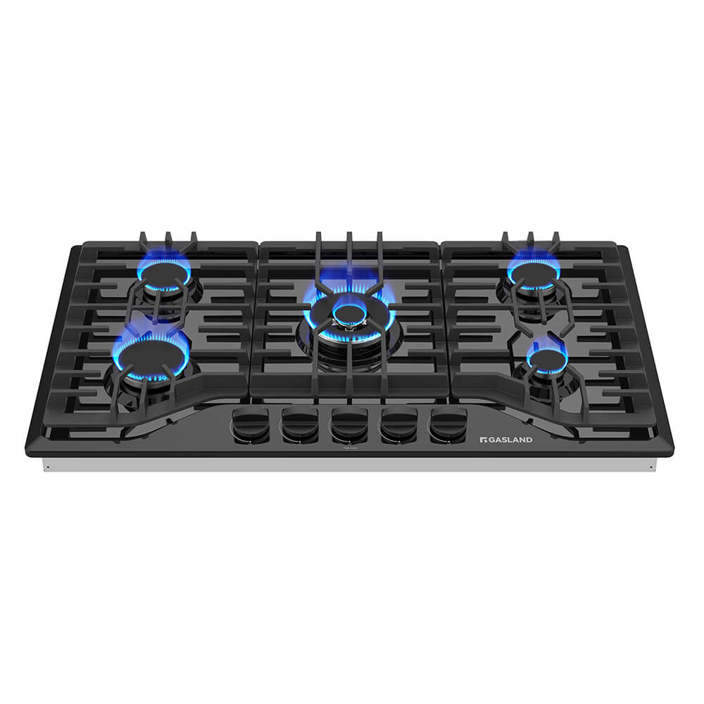 GASLAND 36" 5 Burner Black Enamel Gas Cooktop
