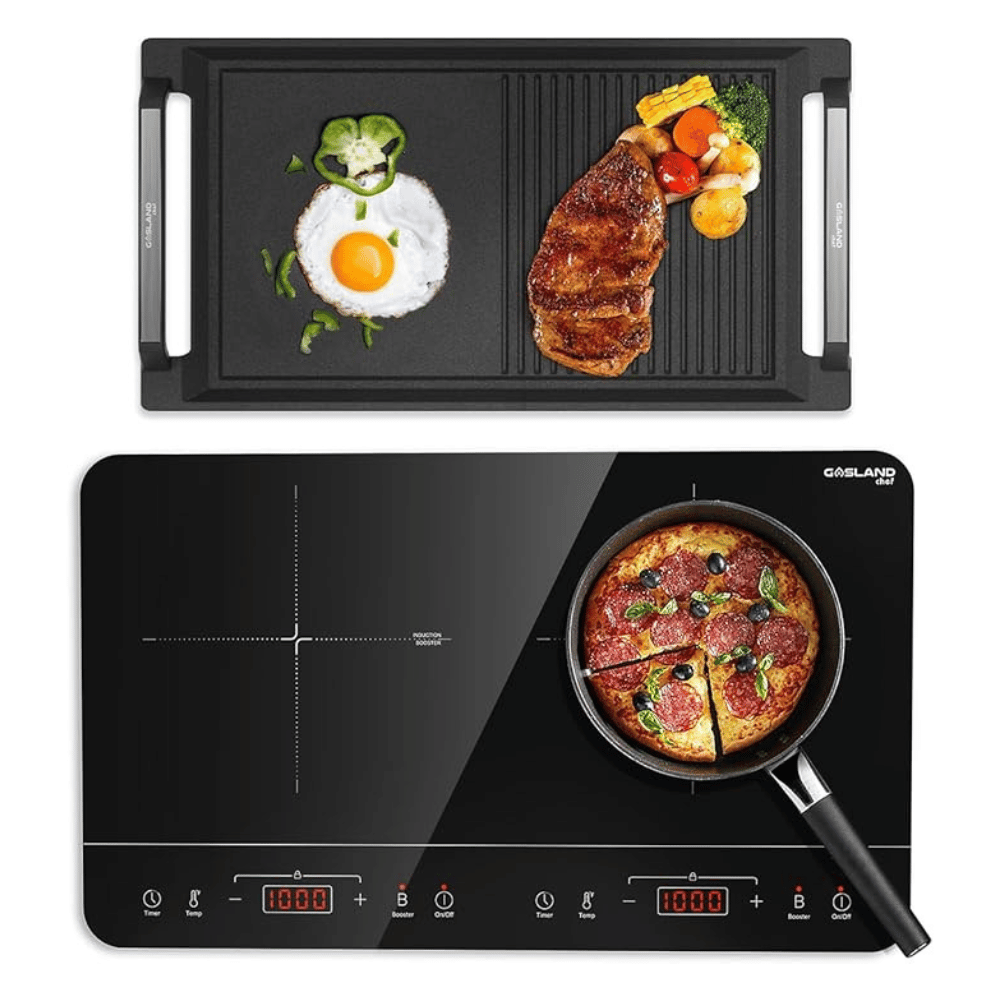 GASLAND Chef 24 Inch Touch Control Portable Induction Cooktop with Double Boost Zone 1800W