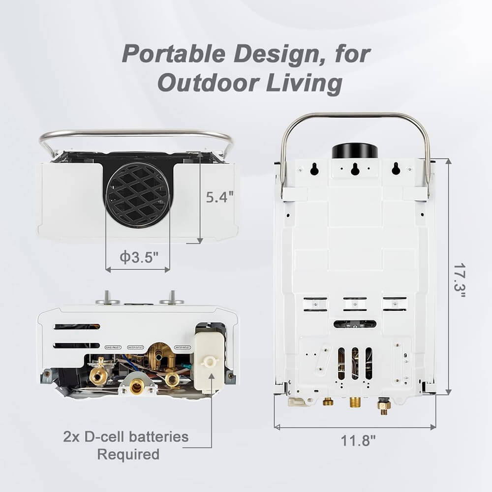 GASLAND Pro-Style Portable Tankless Propane Gas Water Heater