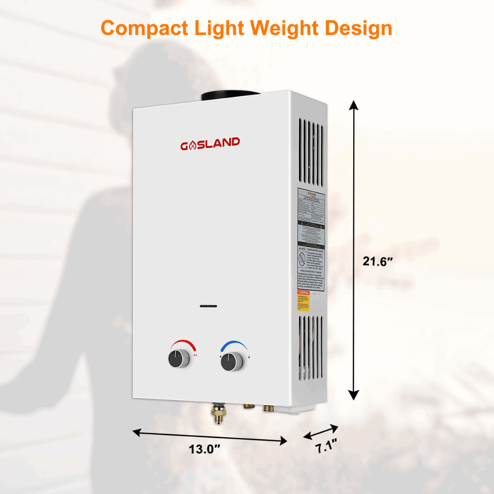 GASLAND 1.32 GPM 5L 34,000BTU Outdoor Portable Tankless Water Heater