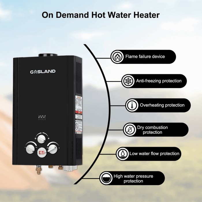 Propane Tankless Water Heater with Water Pump - 1.58GPM 6L Digital Screen